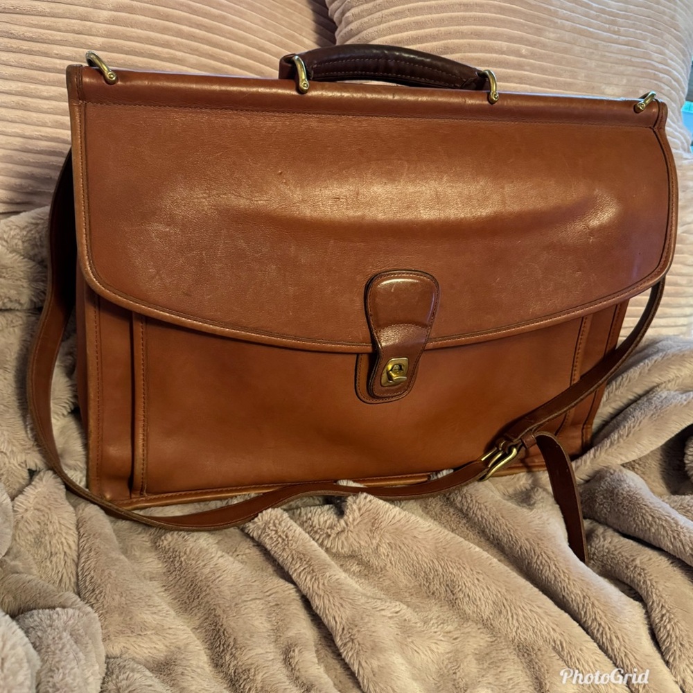 Vintage Leather Coach Briefcase